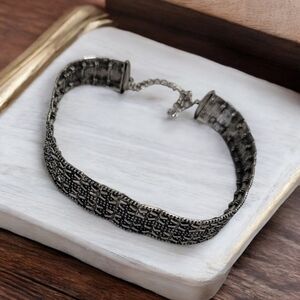 Premier Black Marcasite Choker necklace